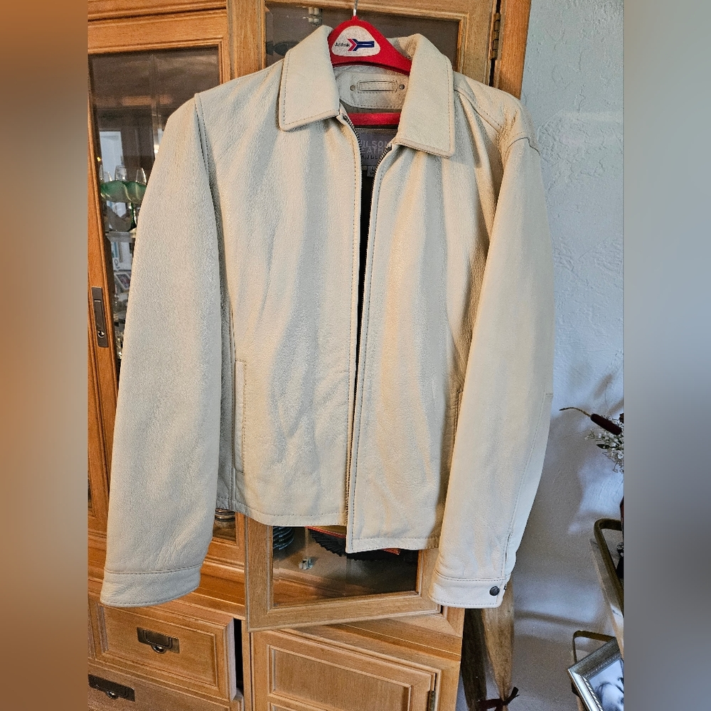 Men's Wilson's Leather M.Julian Off White Jacket